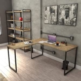 Trevalla Kuadra Ml150 Mesa Escrivaninha em L 2 Peças Carvalho