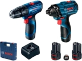 Bosch GSB 120-LI e GDR 12V Kit Furadeira Parafusadeira de Impacto