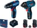 Bosch GSB 120-LI e GDR 12V Kit Furadeira Parafusadeira de Impacto
