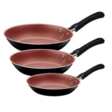 Jogo com 3 Frigideiras Tramontina Caribe Antiaderente