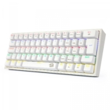 Redragon Teclado Mecânico Gamer Fizz Rainbow Branco Switch Azul