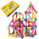 Brastoy Blocos Magnéticos Construção Brinquedo Educativo Infantil (128 Peças)