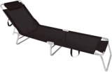 Mor Cadeira Espreguiçadeira Alumínio Preta