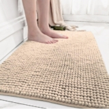 Tapete de Banheiro Bolinha Antiderrapante Casa Dona (Palha)