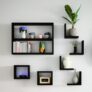 Macramiss Kit Jogo Conjunto 7 Peças Prateleiras Nicho Organizador Estante Suspensa Mdf Porta Livros Objetos