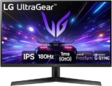 LG 27GS60F-B IPS Full HD 180Hz 1ms (GtG) G-Sync FreeSync Monitor Gamer