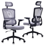 Cadeira Ergonômica Suporte 150 Kg Encosto e Apoio de Cabeça Ajustáveis