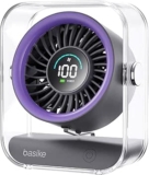 Basike Mini Ventilador de Mesa com Display Digital e 100 Níveis de Velocidade