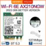 Cartão Wi-Fi sem fio de banda dupla, WiFi6E, AX210