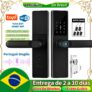 (Armazem Brasil)  Fechadura eletrônica digital Tuya wifi Eletrônico Door Lock
