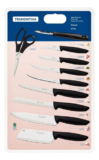 Kit Facas Plenus Lâminas Aço Inox 10 Peças Preto