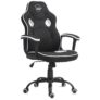 Ninja Kaeru Cadeira Gamer Tecido Preto e Branco