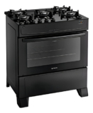 Fogão Atlas Mônaco Top Glass 5 Bocas Acendimento Automático Preto