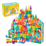 BrasToy Blocos Magnéticos Construção Empilhamento Jogo Educativo