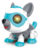 Robô Dog Interativo Fenix Branco Com Azul