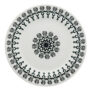 Biona Conjunto 6 Pratos Rasos Donna Folk 24cm Off White e Preto