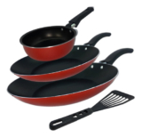 Conjunto de Frigideiras Techflon Nacional 3 Peças Antiaderente