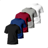 Kit 5 Camisetas Básicas Masculina Dry Fit Lisa