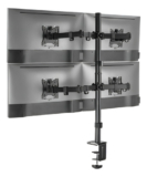 Suporte 4 Monitores 17-32″ Mesa Bancada Preto