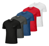 Parvori Kit 5 Camisetas Dry Fit Slim Fit