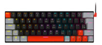 Kuromori Teclado Gamer Mecânico 60% Switch Blue Led Rainbow Tri-color
