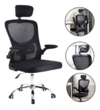 Cadeira de Escritório Ergonômica com Ajuste Lombar e Apoio de Cabeça