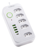 Coibeu Extensão 5 Tomadas 4 USB Bivolt