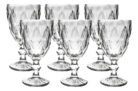 Jogo de  6 Taças Diamante de Vidro  260 ml