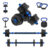 Halteres Kettlebell Barbell Regulável Kit 17 Peças até 10kg