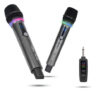 Coibeu Kit 2 Microfones Sem Fio Profissional UHF RGB
