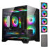 Gabinete Pc Gamer Com 4 Fans Rgb Inclusas Micro Mini Atx