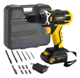 Parafusadeira Furadeira 3/8 Pol Bat. Maleta E Acessórios