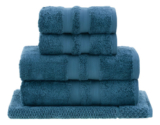 Buddemeyer Jogo de Toalhas Algodão Egípcio Gigante 5 Peças Azul Marine