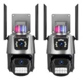 Kit 2 Câmera Segurança Ip Wifi P11-qq6 Lente Dupla 6mp App Icsee