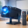Davely HY320 Projetor Portátil Android WiFi6 390 ANSI Lumens Full HD 4K