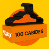 Cabide Adulto Reforçado Kit 100 Unidades Preto