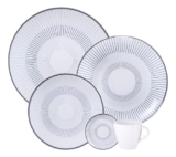 Tramontina Griz Aparelho de Jantar Porcelana Decorada 20 Peças