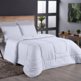 Edredom Queen Percal 400 Fios Grosso Super Casal Hotel Size