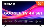 Smart TV Semp 55″ 4K UHD – Google TV, Série S61