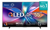 Hisense Smart TV 55 QLED 4K UHD HDR10 Dolby Atmos Vidaa U9
