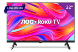 AOC 32S5045/78G Smart TV HD 32 polegadas Roku TV