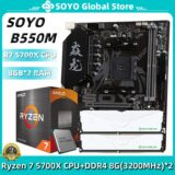 Soyo B550M + Ryzen 7 5700X + Memória Ram 8GBx2 3.200mhz