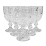 Jogo C/ 6 Taças Vidro Diamond Transparente